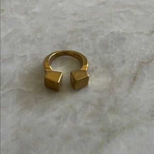 India hicks Gold Open-Top Geometric Ring - Women Jewelry size S/M